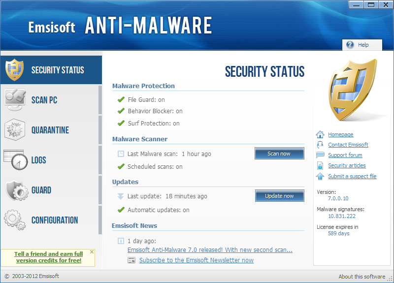 Emsisoft Anti-Malware Free Download for Windows ...