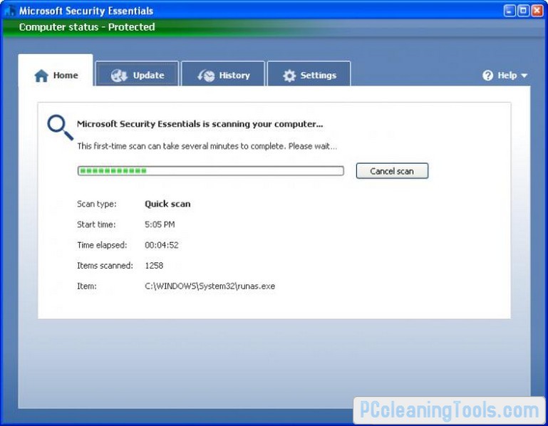 microsoft security essentials definition update