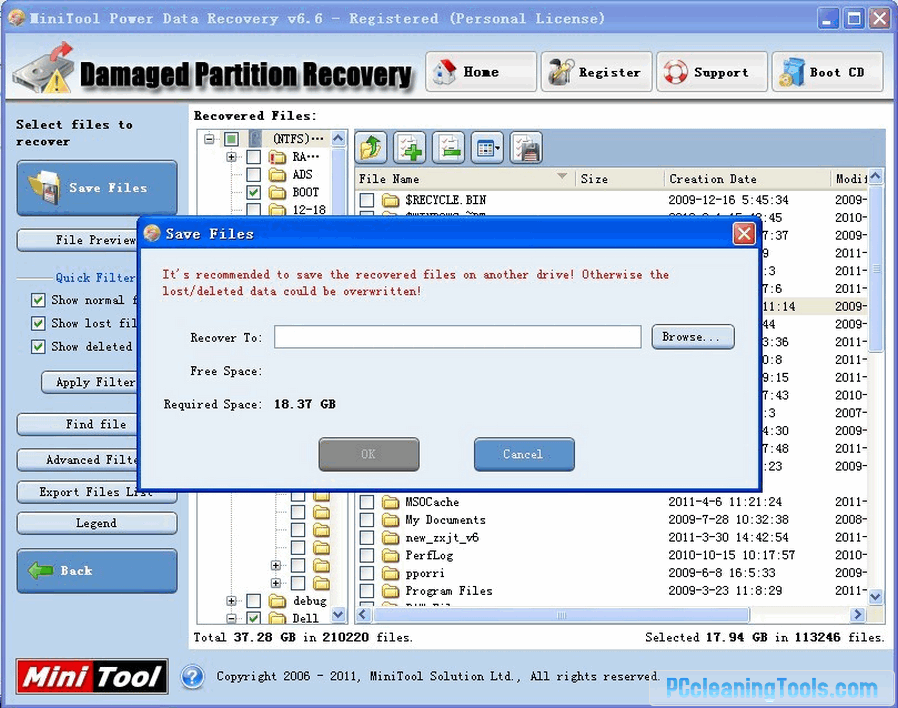 MiniTool Power Data Recovery 11.7 for ipod instal